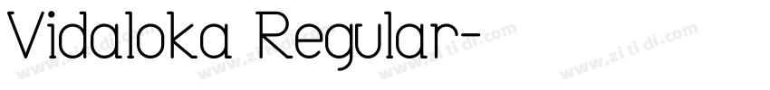 Vidaloka Regular字体转换